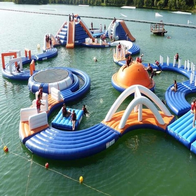 PVC Floating Inflatable Water Park Aqua Park Floating Obstacle Course Anti UV