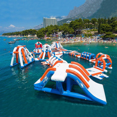 0.9mm PVC Commercial Fun Inflatable Water Park For Lake Water Games
