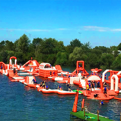 0.9mm PVC Commercial Fun Inflatable Water Park For Lake Water Games