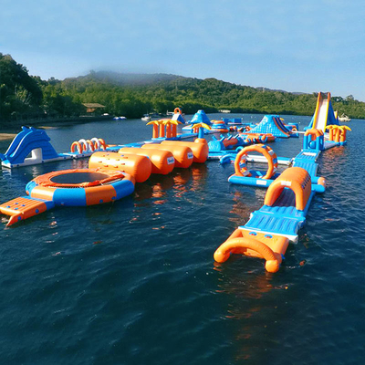 0.9mm PVC Commercial Fun Inflatable Water Park For Lake Water Games