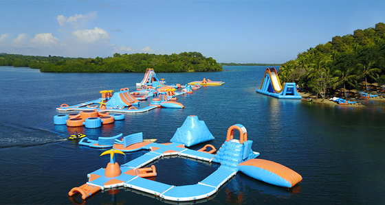 OEM Inflatable Amusement Water Parks Outside Water Parks  Digital Pringting