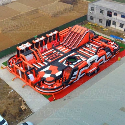 0.55mm PVC Inflatable Amusement Park Obstacle Course Race Custom