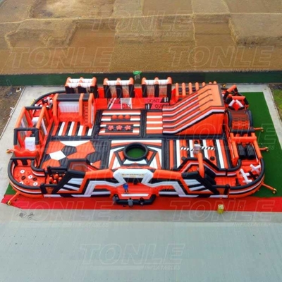 0.55mm PVC Inflatable Amusement Park Obstacle Course Race Custom