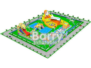 0.55mm PVC Material Giant inflatable water park projects , amusement park design