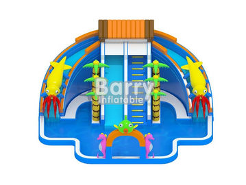 Giant Inflatable Water Park , Commercial Jungle House Water Park For Kids