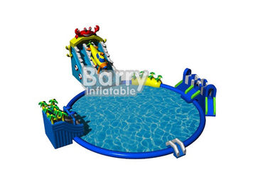 Blue seaworld amusement park equipment with big swiming pool for commercial event