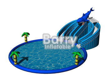 Summer Inflatable Water Game Toys Dolphin Inflatable Amusement Park For Kids / Adult