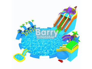 Commercial Grade Kids Octopus Inflatable Water Parks , Inflatable Slide Park For Fun