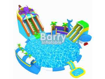 Commercial Grade Kids Octopus Inflatable Water Parks , Inflatable Slide Park For Fun