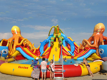 customized giant octopus water park,dolohin animal inflatable water park with big pool toys