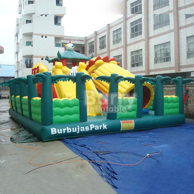 Portable Inflatable World Amusement Park Custom Outdoor Kids Air Inflatable Playground