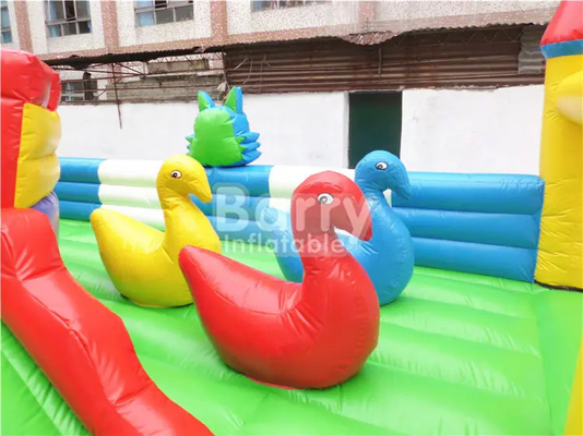 Kid Friendly Inflatable Amusement Park With Printing Outdoor Playground Blow Up Jumping Castle