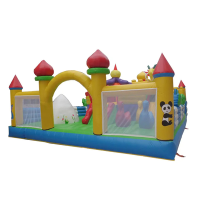 Kid Friendly Inflatable Amusement Park With Printing Outdoor Playground Blow Up Jumping Castle