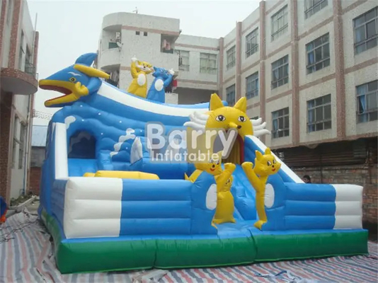Kids Inflatable Theme Park Animal Zoo Playground With Slide Tunnel For Fun Park Entertainment Bouncy Castles Rent