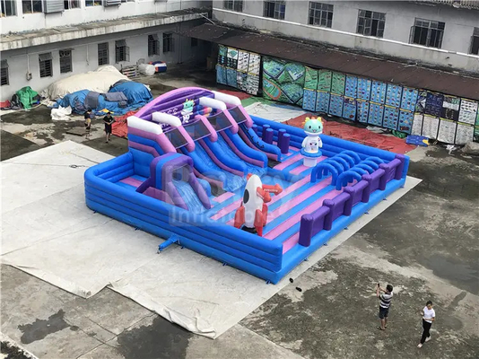 Custom Tarpaulin Inflatable Trampoline Park Attractive Inflatable Playground Bouncy Castle