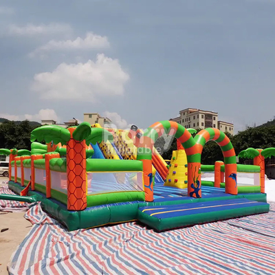 OEM Outdoor Inflatable Playground For Kids Climb And Slide Combo Playland Giant Bouncy Castles