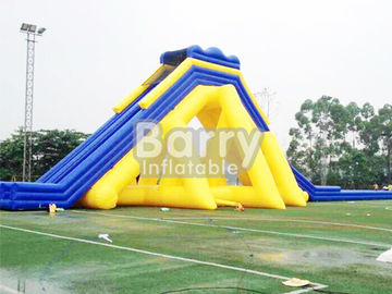 Yellow / Blue Giant Commercial Inflatable Slide / Adult Inflatable Slide