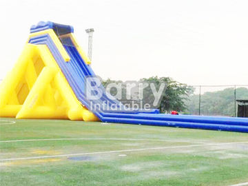 Yellow / Blue Giant Commercial Inflatable Slide / Adult Inflatable Slide