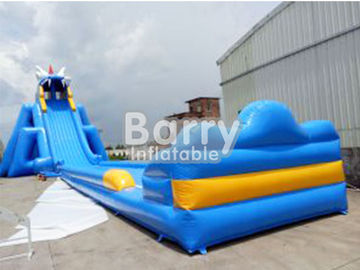 Professional Hippo Giant Inflatable Water Slide Customized Size With Water Pool