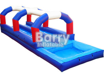 Blue / Red / White Double Lane Inflatable  With Pool Animal Theme