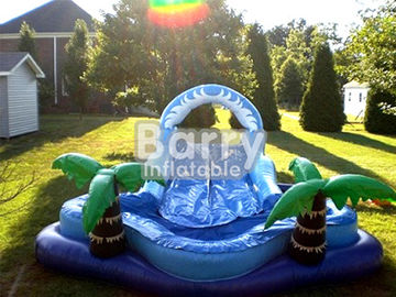 Jungle Lawn Inflatable Water Slides Coconut Tree Inflatable  For Kids