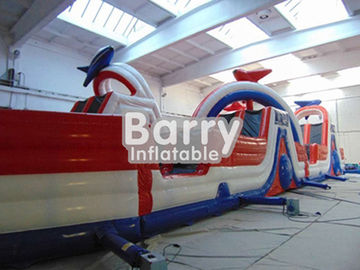 Adults Giant Inflatable Blow Up Obstacle Course Games 30 X 8 X 7m 0.9mm PVC