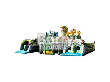 Big Snake shaped Inflatable Obstacle Course Commercial Grade For Big Event