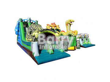 Big Snake shaped Inflatable Obstacle Course Commercial Grade For Big Event