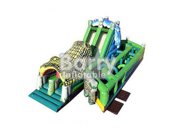 Big Snake shaped Inflatable Obstacle Course Commercial Grade For Big Event