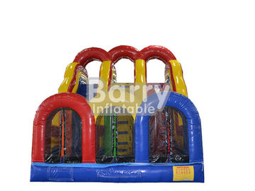 3 Lane Alternate Big Inflatable Obstacle Course With 0.55mm Pvc Material