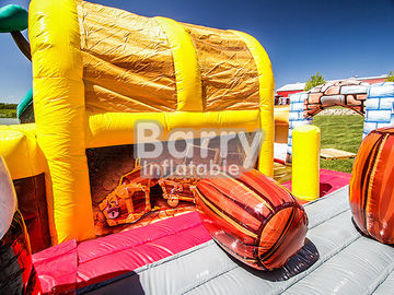 Commercial Kingdom Pirates Slide Inflatable Blow Up Obstacle Course With Bouncer