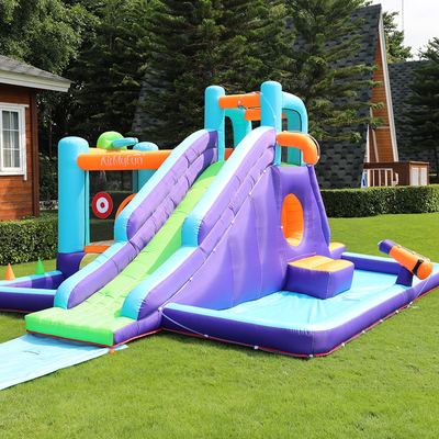 PVC Kids Bounce Backyard Inflatable Slides Customized Theme