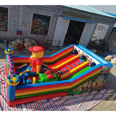 Commercial Grade Inflatable Water Slides Blow Up Cartoon Combo With Slide