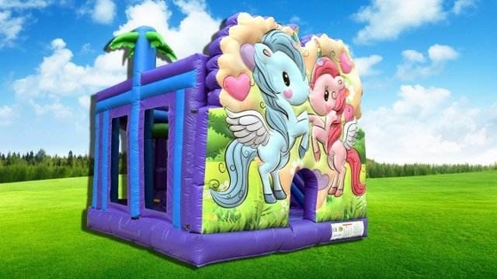 Backyard Unicorn Bouncy Castle Hire Inflatable Bouncer House Kids