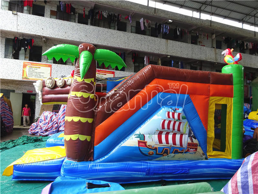 Fire Resistant Blow Up Jump Houses Pirate Theme Children'S Blow Up Bouncy Castle