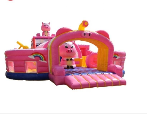 Animal Theme Inflatable Bouncy House Birthday Party Pig Kids Jumping Bouncer