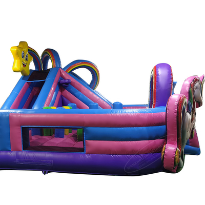 Tarpaulin Commercial Unicorn Bouncing Castle Kids Bounce House Rentals