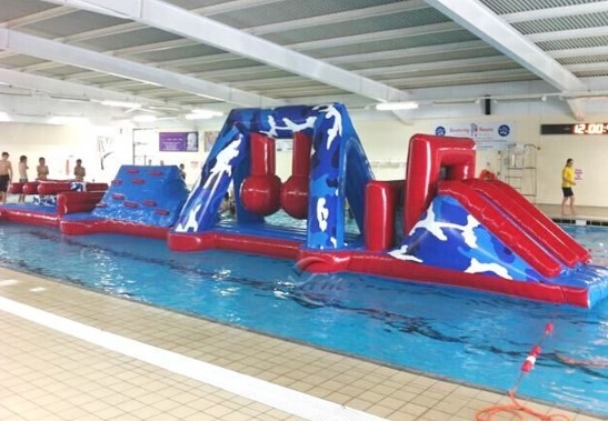 0.9mm PVC Inflatable Water Obstacle Course Inflatable Games Floating Obstacles