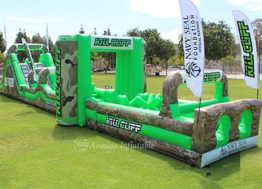 Waterproof PVC Bouncy Castle Obstacle Course Survivor Challenge Inflatable Outdoor Play Equipment