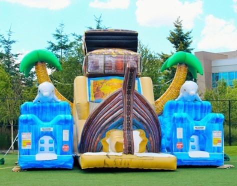 EN71 Inflatable PVC Bouncy Castle Combo Bounce House With Slide