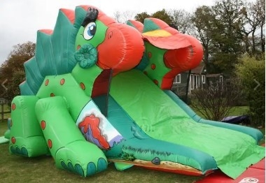 Custom Size Inflatable Water Slides Dinosaur Bounce House For Kids