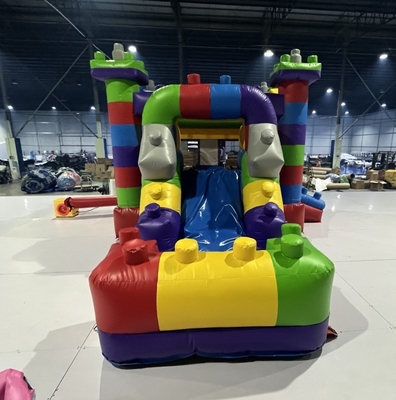 Tarpaulin Commercial Bounce Houses With Slides Amusement Bouncy Castle Combo