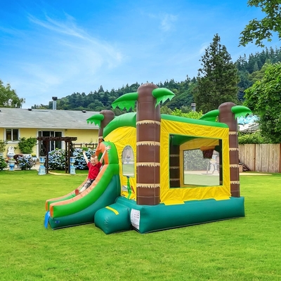 Animal Theme Inflatable Bounce House With Slide For Childrens Bouncy Castle