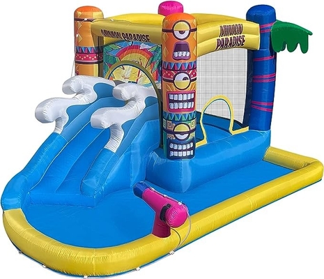 Commercial Grade Inflatable Jumping Castle With Slide Backyard Waterslide With Water Cannon