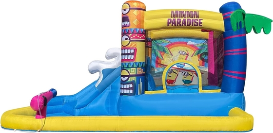 Commercial Grade Inflatable Jumping Castle With Slide Backyard Waterslide With Water Cannon