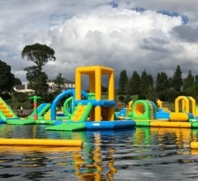 Outdoor Floating Inflatable Water Park 0.9mm PVC Inflatable Water Games