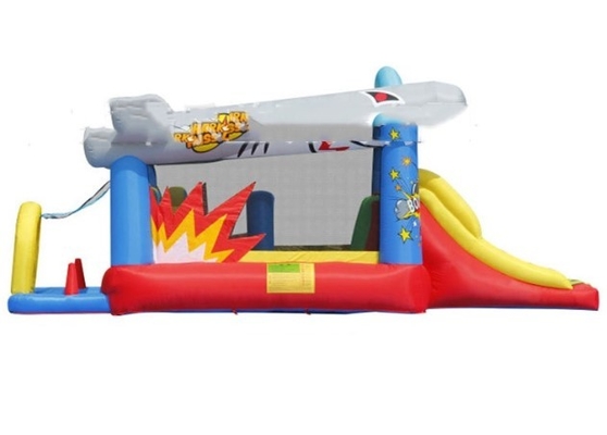 0.55mm PVC Inflatable Bouncer Castle Flying Fish Double Slide Bounce House Rentals