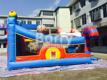 6 * 5.7 * 4.3m Inflatable Bouncy Castle Children Amusement With Sport Elements