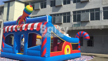 6 * 5.7 * 4.3m Inflatable Bouncy Castle Children Amusement With Sport Elements