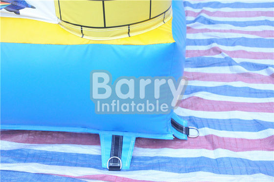 Outdoor Kids Inflatable Bouncy Castle With Slide 0.55MM PVC Tarpaulin